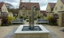 The courtyard at Abbeymead Court