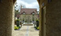 Looking through the entrance